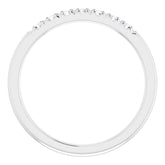 14K White 1/5 CTW Lab-Grown Diamond French-Set Anniversary Band